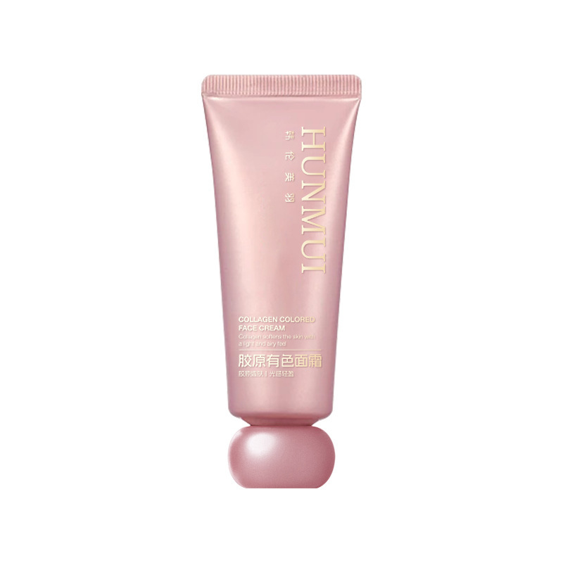 Han Lun Meiyu colágeno crema de color crema de aislamiento, maquillaje desnudo, blanqueamiento falso, maquillaje brillante, fabricante de maquillaje