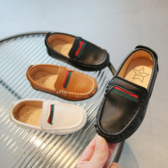 男童皮鞋軟底演出鞋2024春秋季新款學生鞋英倫風女童單鞋韓版兒童