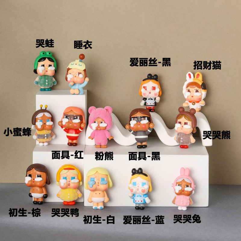 哭娃 萌粒眼泪工厂系列手办盲盒潮流玩具礼物小摆件上新潮玩系列|undefined