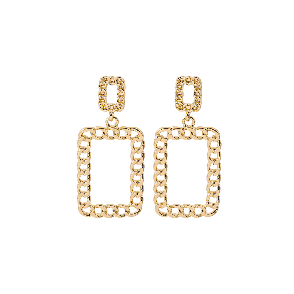 Retro Square Hollow Earrings display picture 6