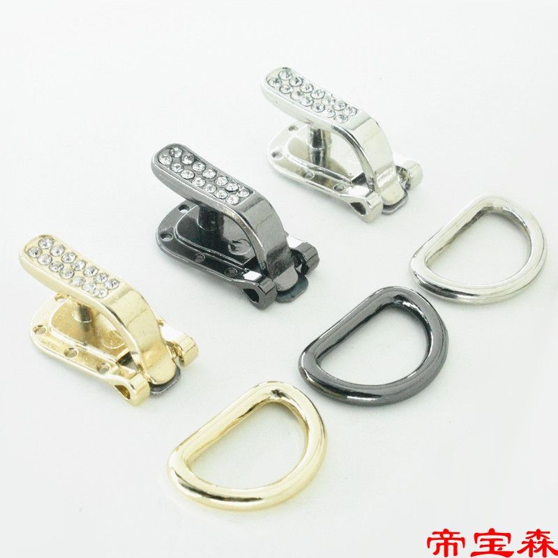 Mink overcoat Duckbill buckle leather and fur Metal Fur Decorative buckle Buckle Hooks Rhinestone Luxurious Mink Button