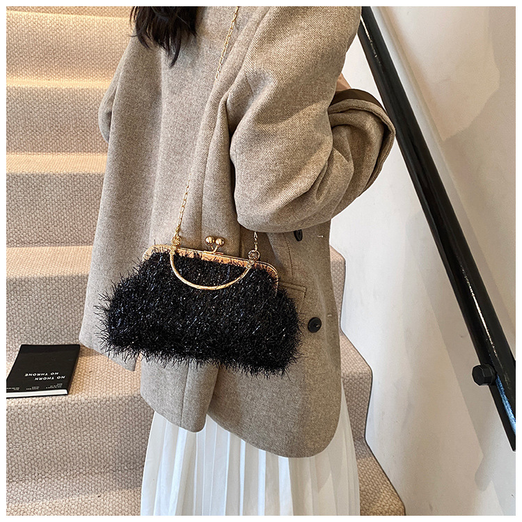 A trendy and fashionable women's 2024 autumn new chain crossbody bag, a Korean-style hand-held shell bag undefined