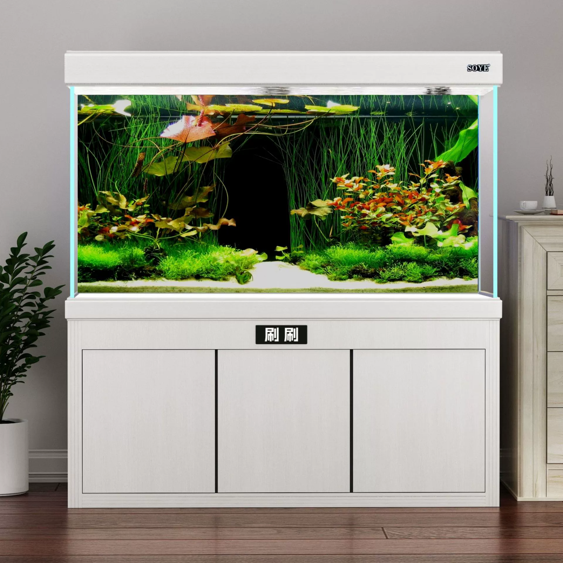 Аквариум, наклейка, трёхмерные декорации, 3D