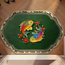 古风卫生间超强吸水地垫浴室厕所门口硅藻泥垫子地板速干防滑