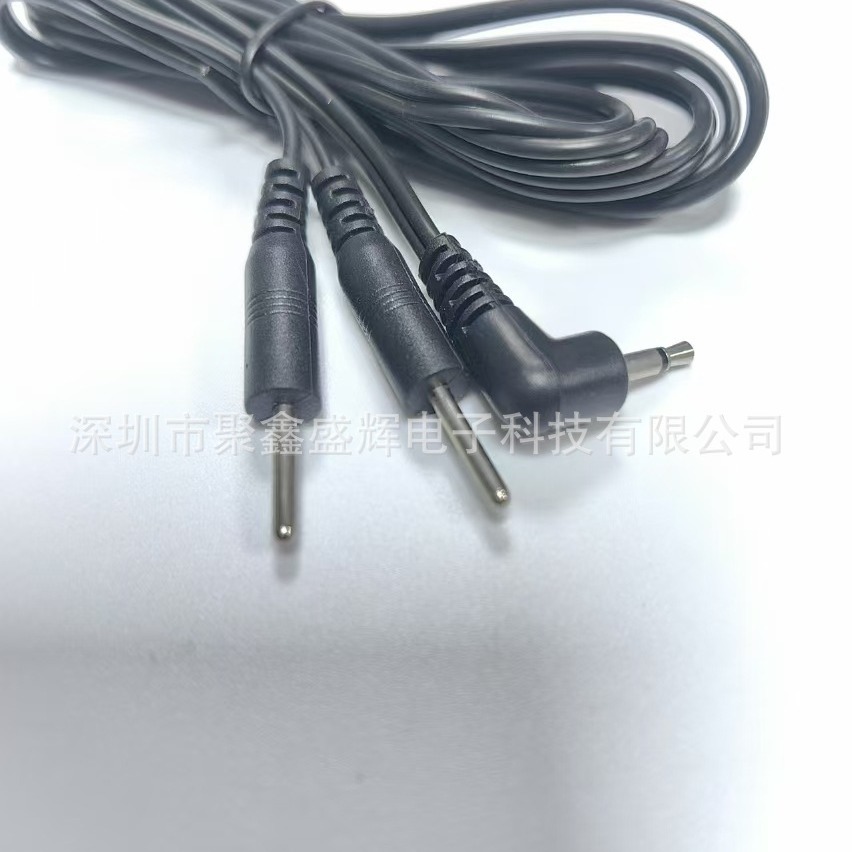 源头厂家供应理疗电极线2.5拖二针