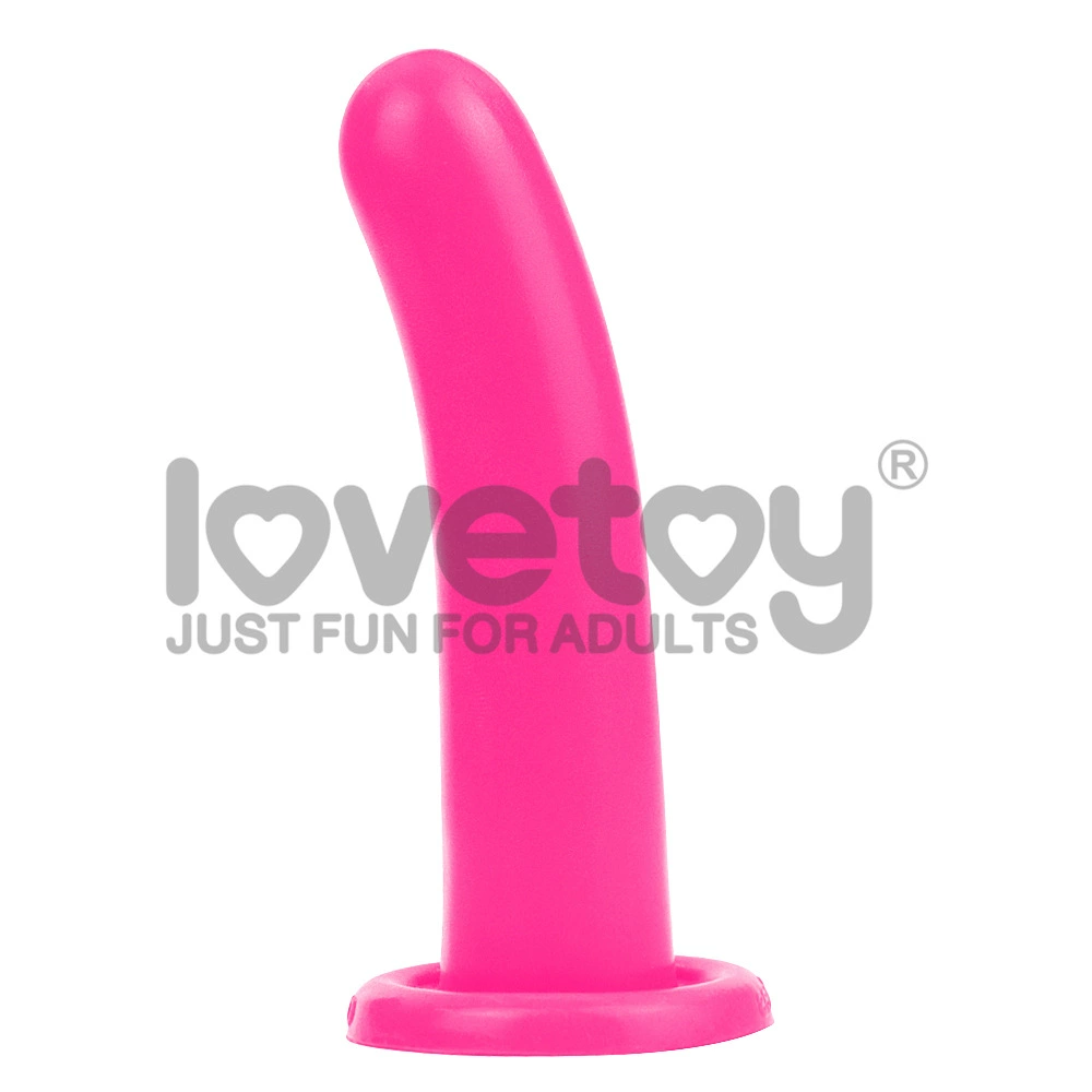 lovetoy Подлинно смоделированный розовый жидкокристаллический силиконовый дилдо-мидий женский мастурбатор LV1612