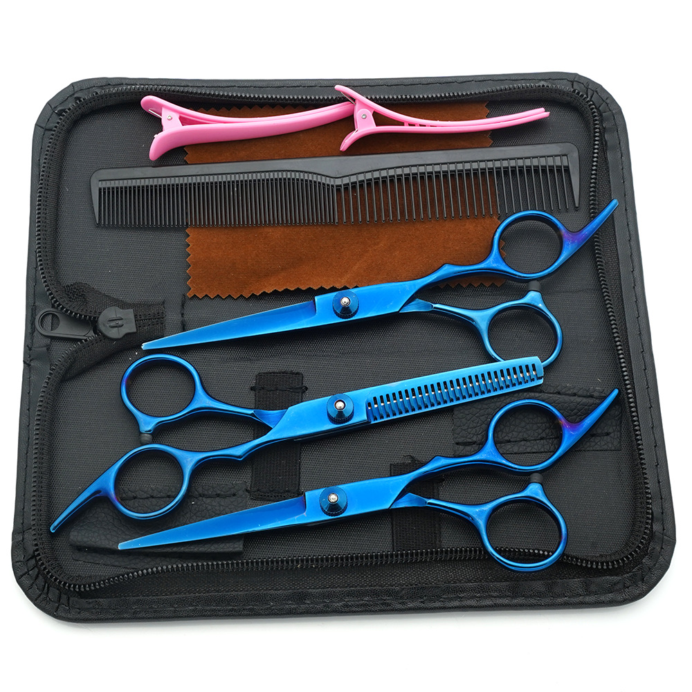 Estilista profesional, tijeras de corte de pelo, corte de pelo, corte de pelo, corte de pelo, corte de dientes fino, juego de corte de belleza con flequillo especial para peluquero