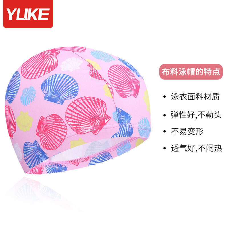Sombreros de natación para niños dibujos animados bonitos y cómodos sombreros de tela bebés piscina entrenamiento para niños y niñas sombreros de natación al por mayor