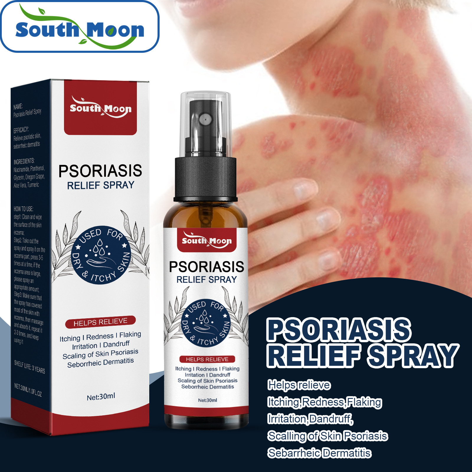 South Moon Body Care Spray Relieves Body Skin Discomfort Daily Hand and Foot Moisturizing Care Spray