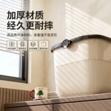 奶油风带盖收纳箱加厚PP家用衣物整理箱防尘防潮杂物收纳盒储物篮