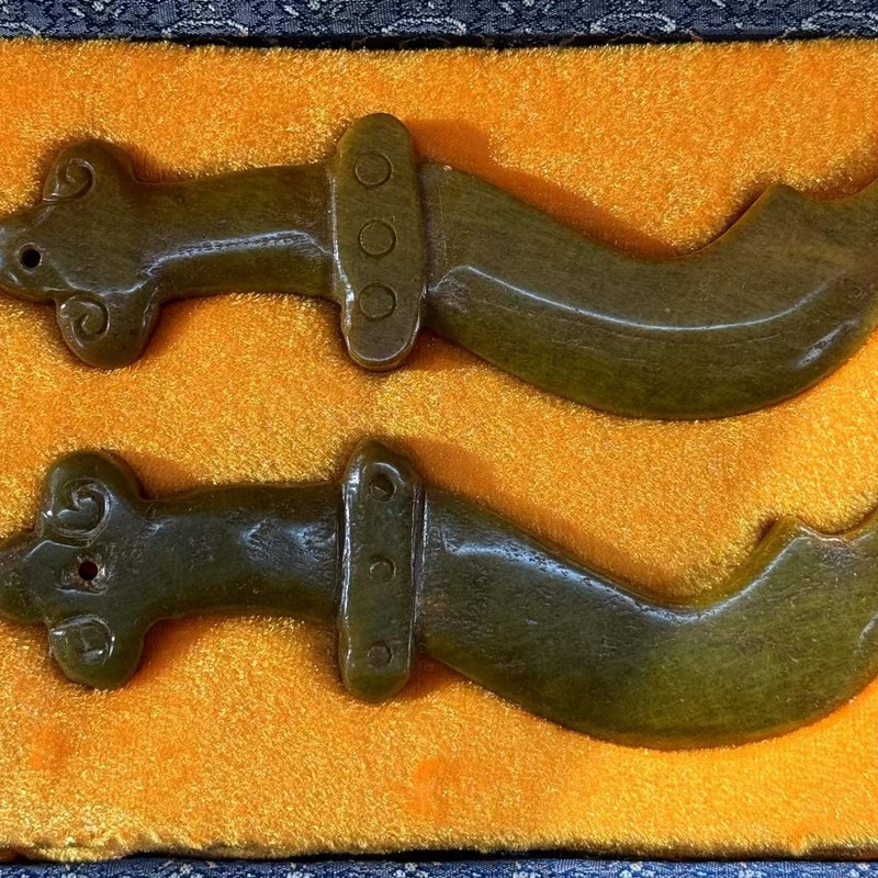 直播供货仿古做旧工艺品岫玉做旧 古风配饰 福字吉祥套盒玉牌批发|undefined