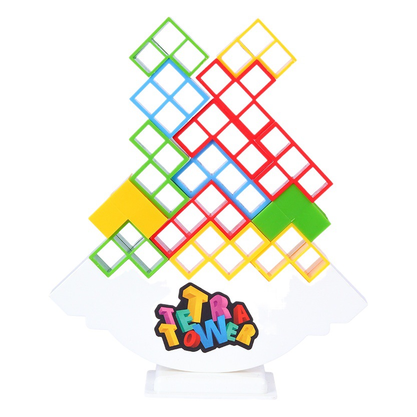 Oscilación apilados alto Tetris bloques de construcción equilibrio de los niños Jenga rompecabezas de escritorio juguetes interactivos transfronterizos