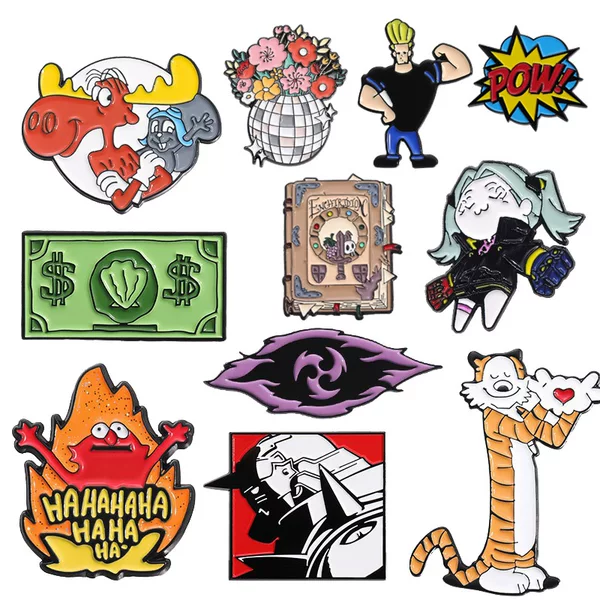 Cross-Border Cute and Versatile Alloy Brooch Cartoon Character Animal Collar Pin Jewelry Fixed Badge Gift Corsage