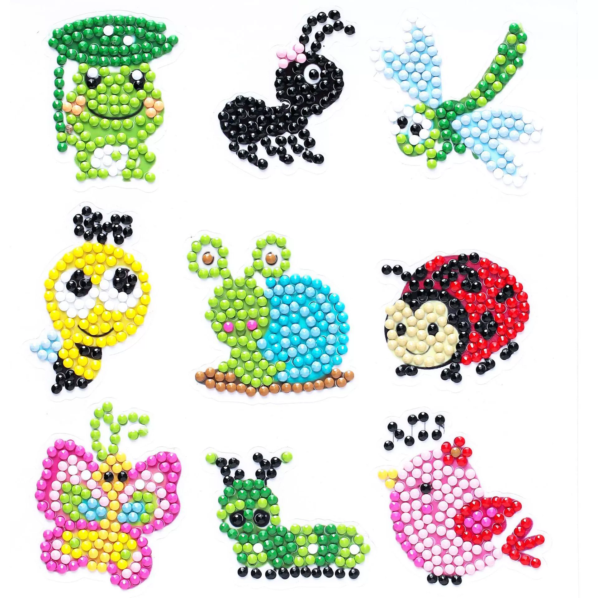 5D детский набор для алмазной мозаики sticker DIY, повседневные животные дизайны, разные размеры (наклейка и стразы)