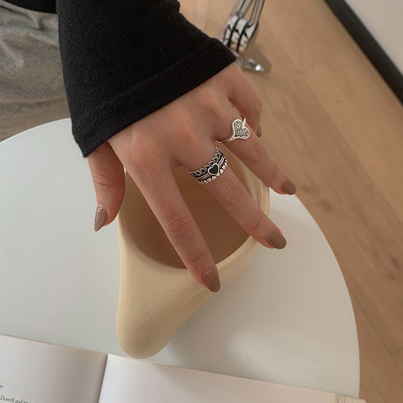 Open Love Heart Ring Female SpecialInterest Design Affordable Luxury Fashion Refined Personalized Retro HighGrade Temperament Fashionpicture7