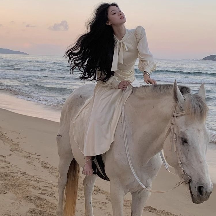 法式温柔连衣裙女2025秋冬新款高级感名媛收腰气质优雅礼服长裙子|undefined