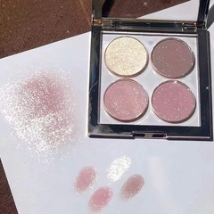 JADED Jia Da: Clear Earthy Tones—Taro Mud, Ash Gray, and Elegant Purple—Four-Color Eyeshadow for a Natural, High-End Look; Waterproof and Perfectly Portable