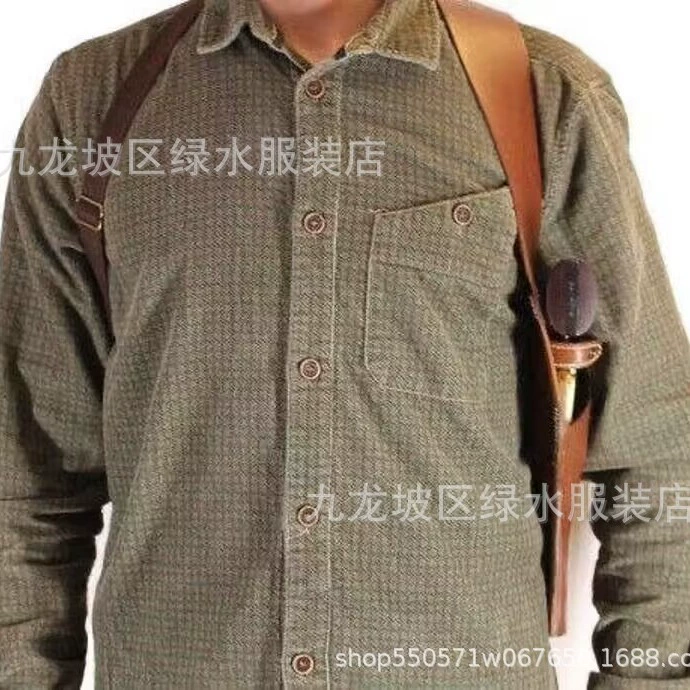 2023 Европейская и американская внешняя торговля Панк мужской ремешок Револьвер пистолет кобура кожаная желаю Amazon Cross Border