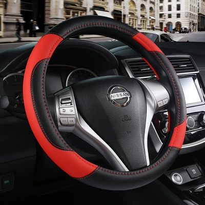 New Leather Car Steering Wheel Cover 36 38  0cm Size Can Be Customized, Universal Handlebar Grips for All Seasons, 4S Store 501 (Steering wheel cover)