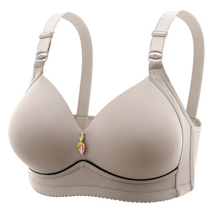 Cross-border New chubby girl Bra plus size Push-up Underwear Women's Rimless Gap Comfortable Breathable Non-magnetic Thin Cup