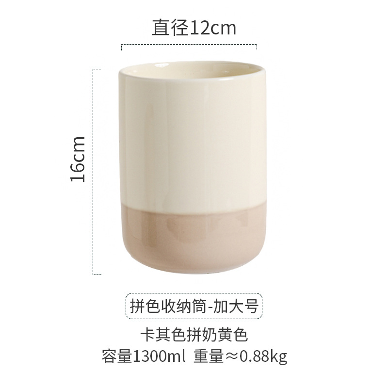 Utensilios de cocina domésticos, espátula, cuchara, caja de almacenamiento, tubo de almacenamiento de cocina de cerámica, cuchillo, tenedor, cuchara, cubo de almacenamiento de vajilla, tubo de palillos, jaula de palillos