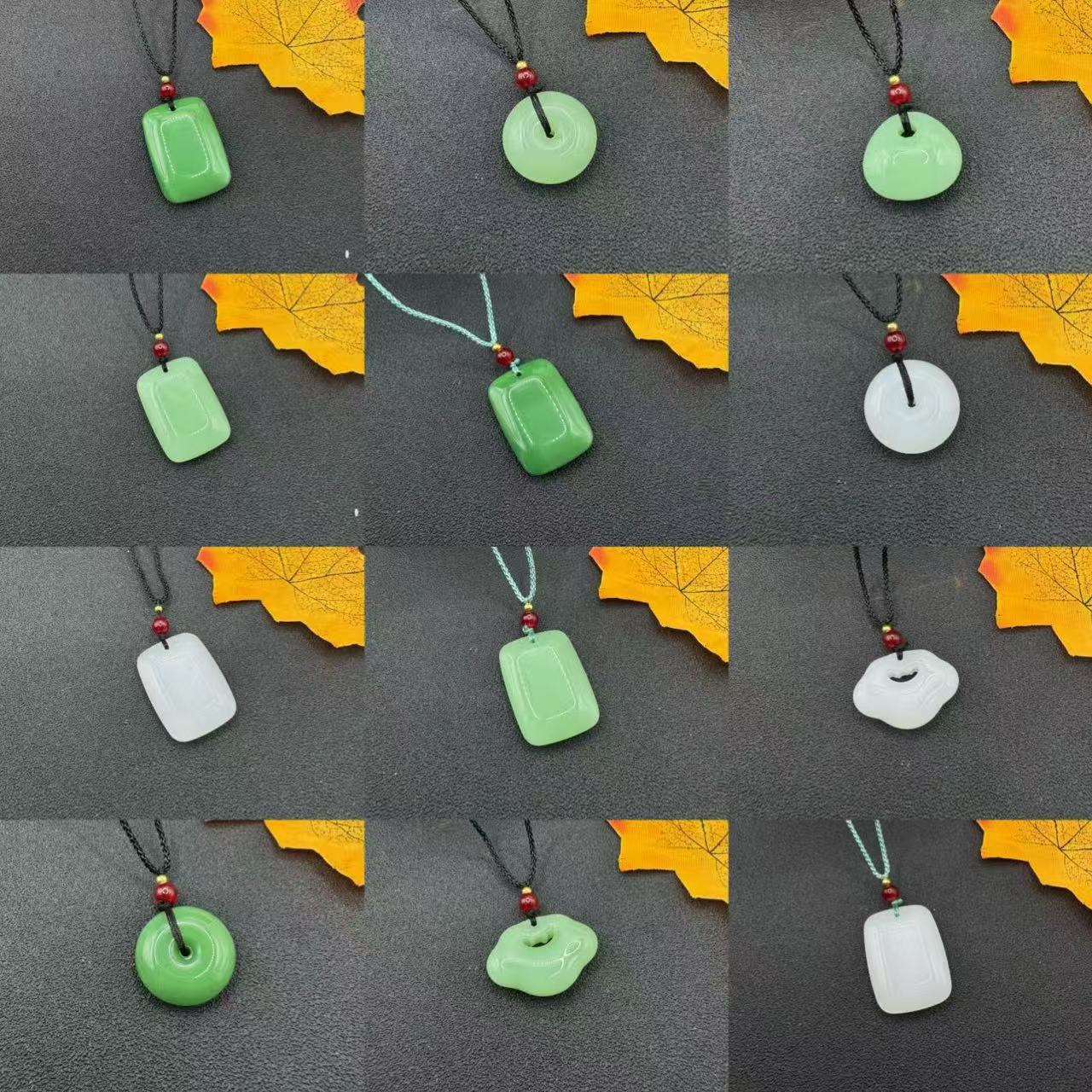 "Peaceful" pendant, new Chinese style, simple glass pendant for men and women, live stream bonus.