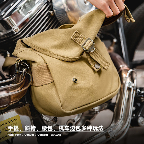 Madden workwear American retro M1961 letter canvas messenger bag portable one-shoulder motorcycle waist bag for men
