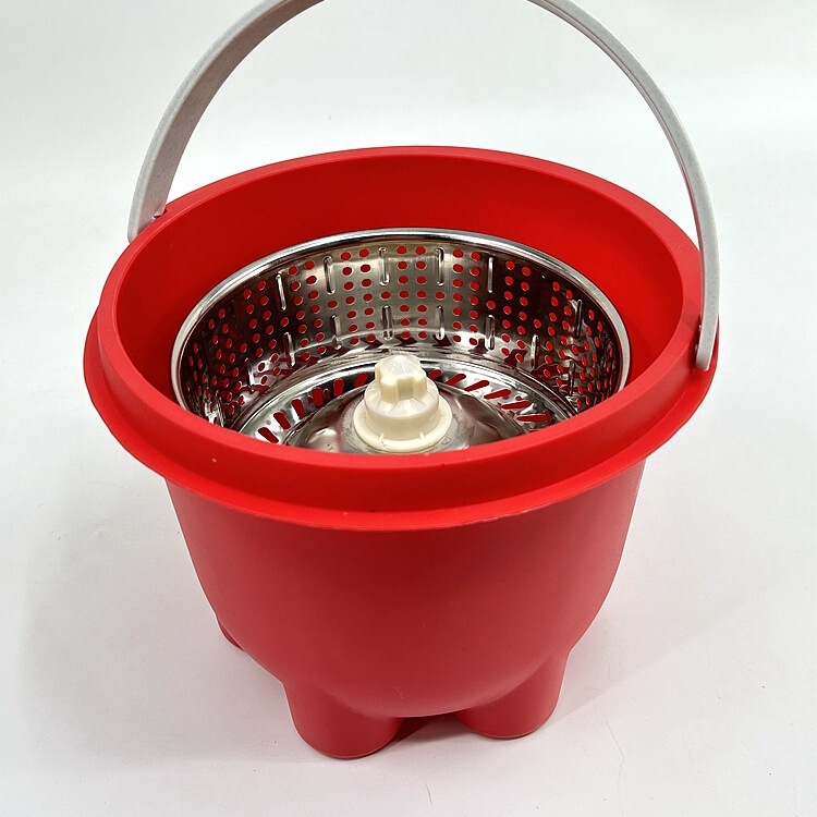 Mini Hand-Pressed Rotating Mop Bucket, Separate Dehydration Bucket, Stainless Steel Basket, Household Spin-Drying and Draining Mop Accessories, Free Shipping