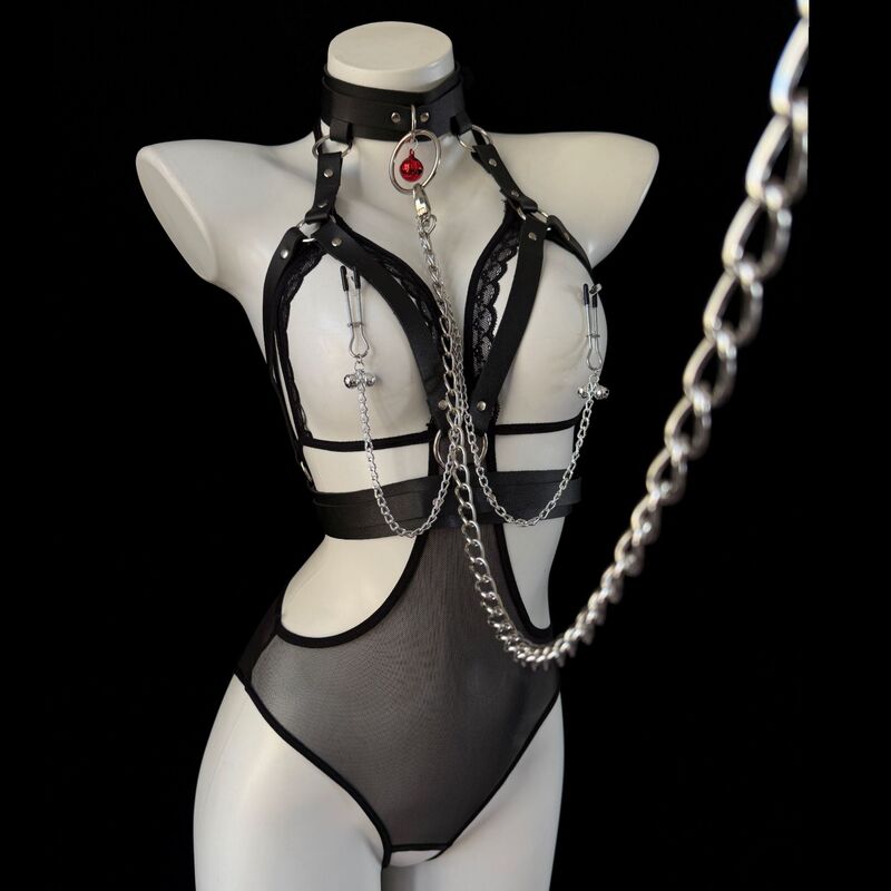 Nipple Clamp Bondage Sexy Lingerie Set Nipple Clamp Bondage Sexy Lingerie Set