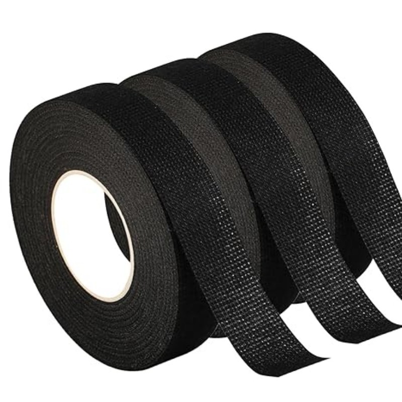 黑色汽车线束绒布胶带防水无纺布线路绝缘音响降噪涤沦包缠耐高温