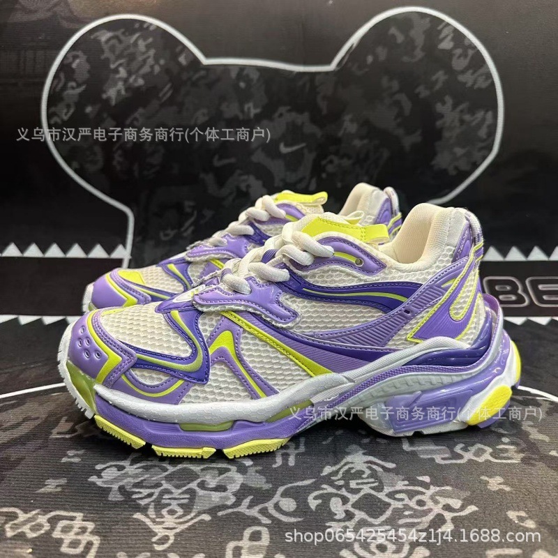 莆田鞋纯原巴黎runner破败风老爹鞋复古增高撕碎感透气男女运动鞋|undefined