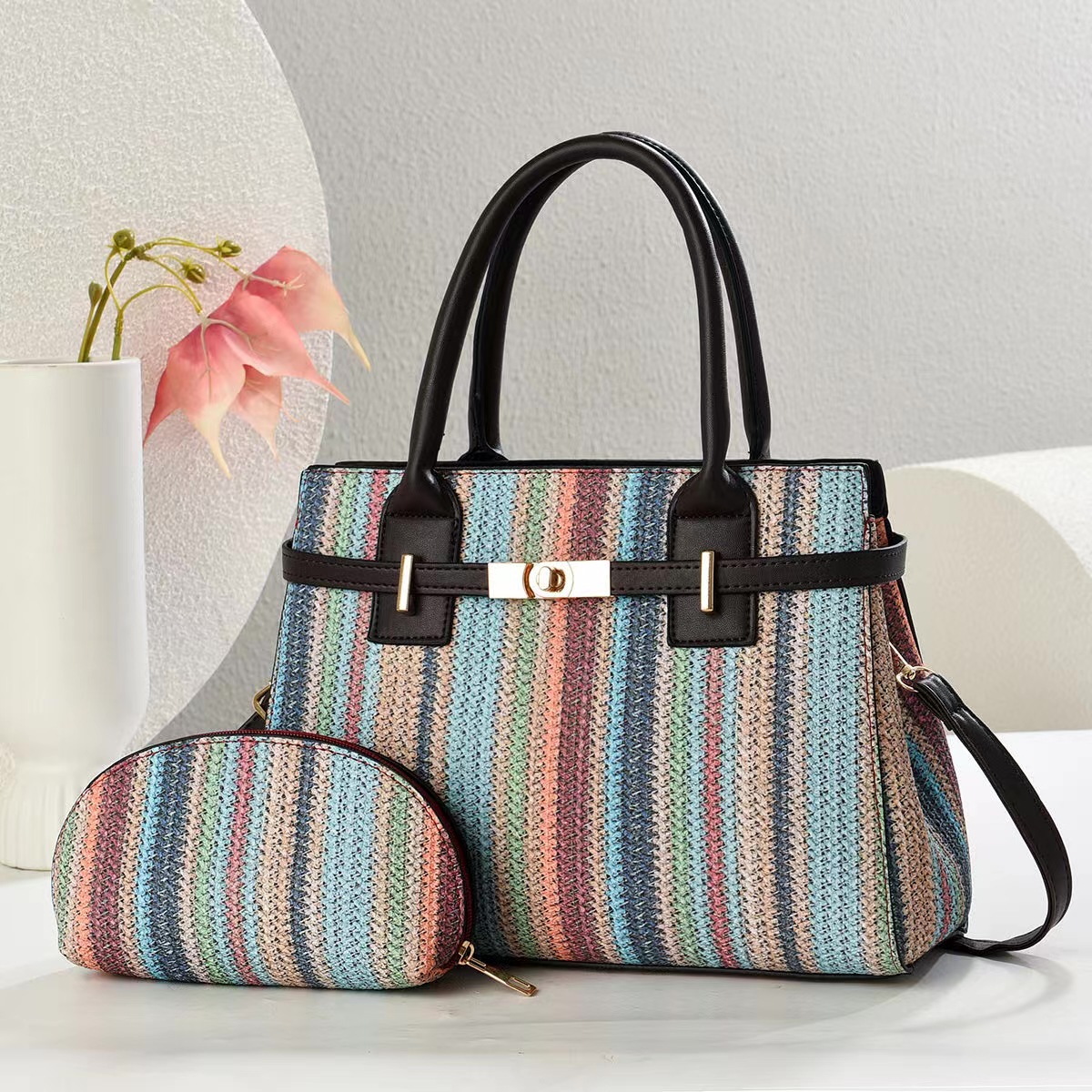 Bolso de mujer de comercio exterior 2025 nuevo bolso de mensajero de gran capacidad de estilo occidental