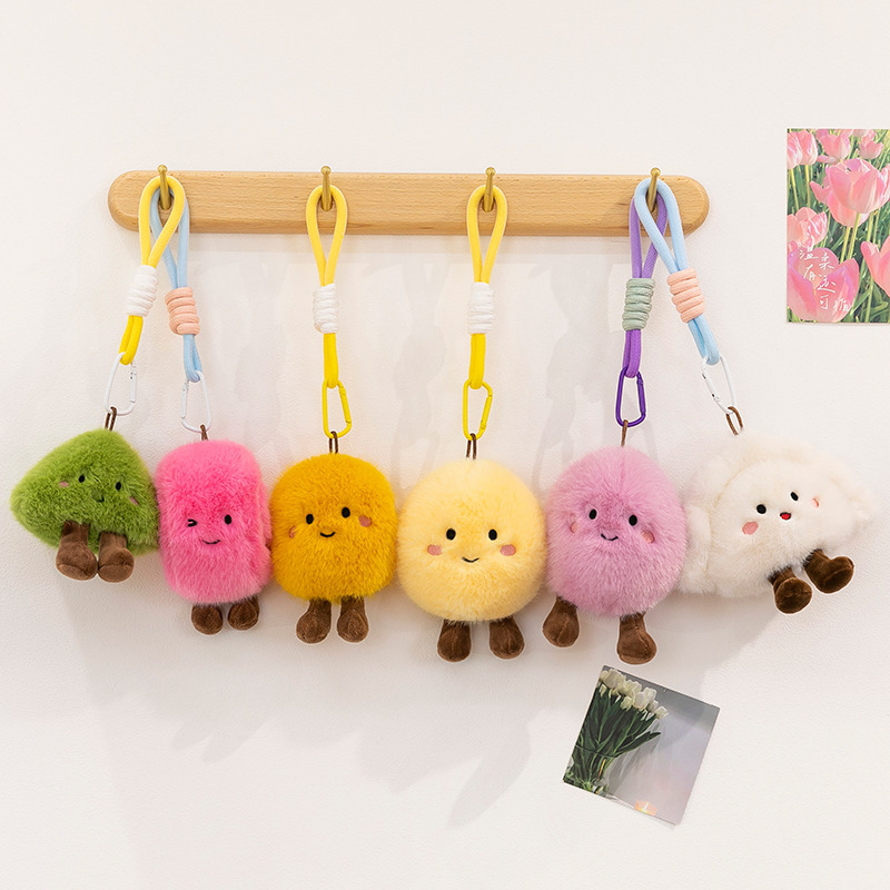 Creative Gourmet Pastry Series 4inch Pendants Rice Dumplings and Dumplings Dolls Girls Cartoon Bag Pendants Keychain Gifts