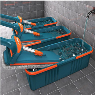 Hands-Free Mop for Home Use, Lazy Mop, One-Sweep Clean, New Model with Bucket, Flat Mop