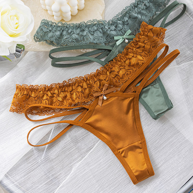 About Amoy New Products Women's Low Waist Pure Elastic Lace G-string Skin-friendly Comfortable Breathable Multi-color Women's Underwear