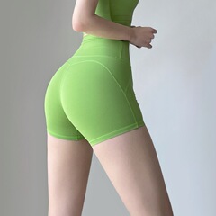 Bikini briefs~.~ Women's sports shorts, quick-drying high-waist buttock-lifting tight yoga pants, running three-minute fitness pants, 1068