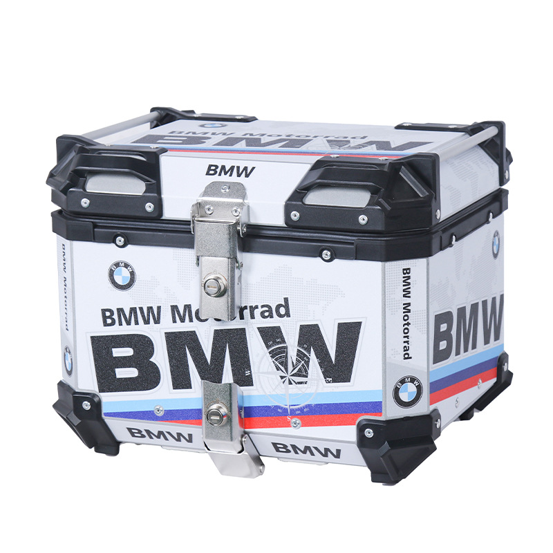 38L Right Exhaust Side Box Motorcycle Universal Aluminum Alloy 45L Tail Box Waterproof Three-Box Anti-Theft Travel Storage Box