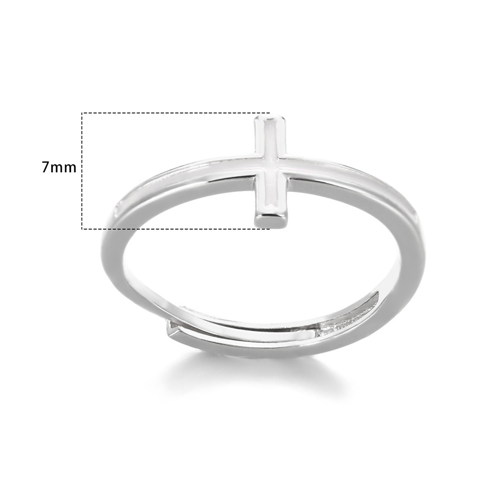All Seasons Season Wholesale Jewelry Elegant Cross Copper 18K Gold Plated Plating Open Rings