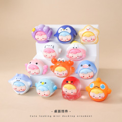 創意海洋動物シリーズ萌え粒diy装飾品はブラインドボックスの袋の部品を生放送します。