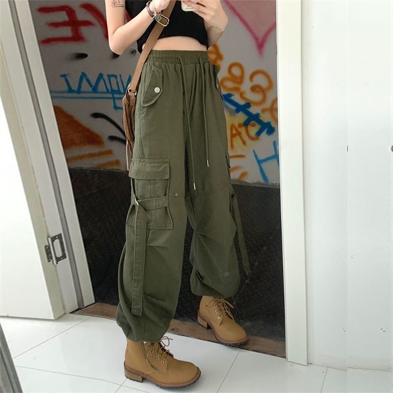 American Retro Covers Female Students Korean Loose High Waist Slimming All-match Academic Style Straight Pants for Autumn American Retro Covers Female Students Korean Loose High Waist Slimming All-match Academic Style Straight Pants for Autumn