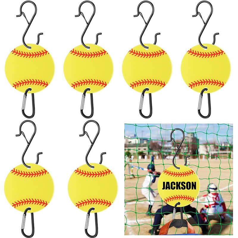 アクリル野球ブランクキットフェンスバッグフックフェンスバッグクリップ金属バックパックフックスポーツ愛好家プレゼント|undefined