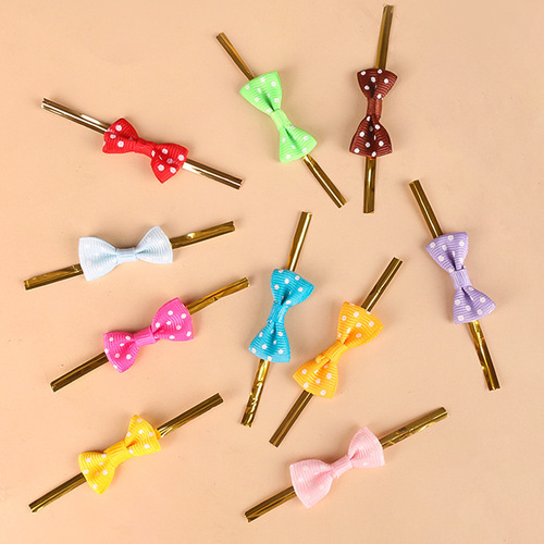 Lollipop wire packaging bow tie sealing wire Western pastry biscuit bag packaging wire sealing iron wire