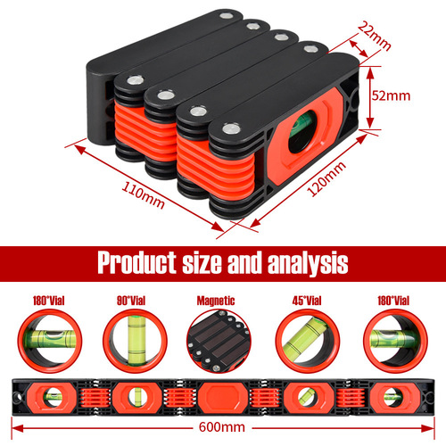 Multi-functional folding level high precision multi-angle construction renovation corner measuring woodworking tool level