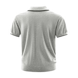 ZF8110-D复古拼色翻领OLO衫男夏季薄款休闲针织短袖T恤上衣，男装针织衫/毛衣，星座614