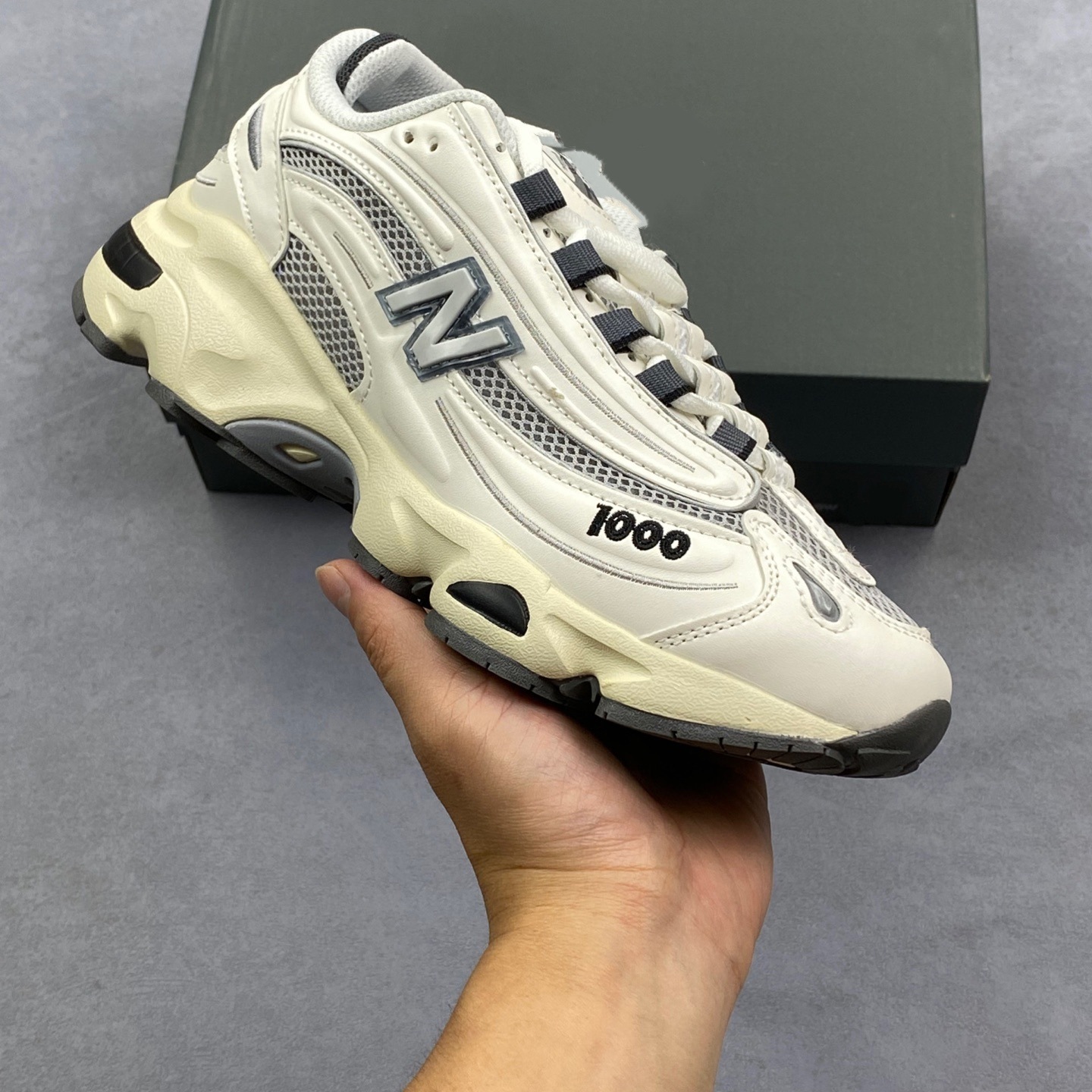 Putian zapatos comercio exterior NB1000 altura de suela gruesa zapatos deportivos para correr zapatos casuales retro zapatos para correr