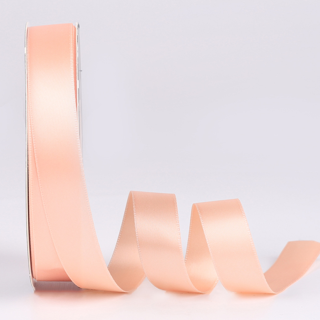 Cinta de poliéster de color sólido de 2cm al por mayor embalaje de ramo DIY FLORAL material hecho a mano cinta de embalaje de flores de doble cara