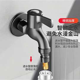 洗衣机全铜水龙头自动止水阀水嘴卫生间拖把池阳台户外家用水龙头