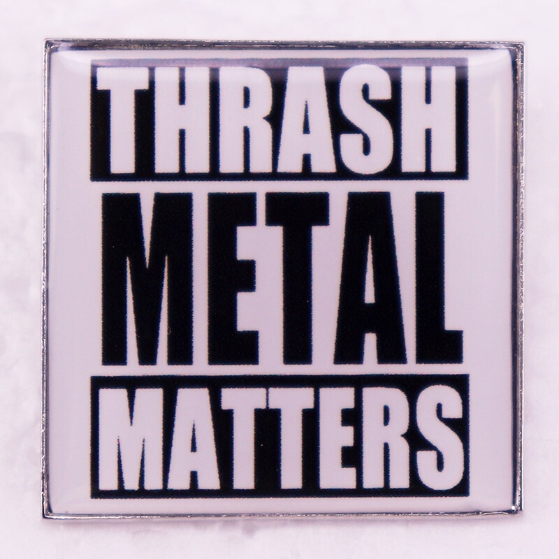 Whipping Metal Matters Brooch Rock Music Enthusiast Badge Whipping Metal Matters Brooch Rock Music Enthusiast Badge