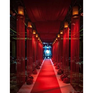 Wedding Stage Encrypted Door Curtain Flow Curtain Hanging Curtain Wedding Background Ferris Wheel Ring Ceiling Decorative Line Curtain Straight