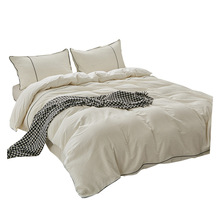 A类床上四件套100水洗棉感床单被套简约北欧床笠床品